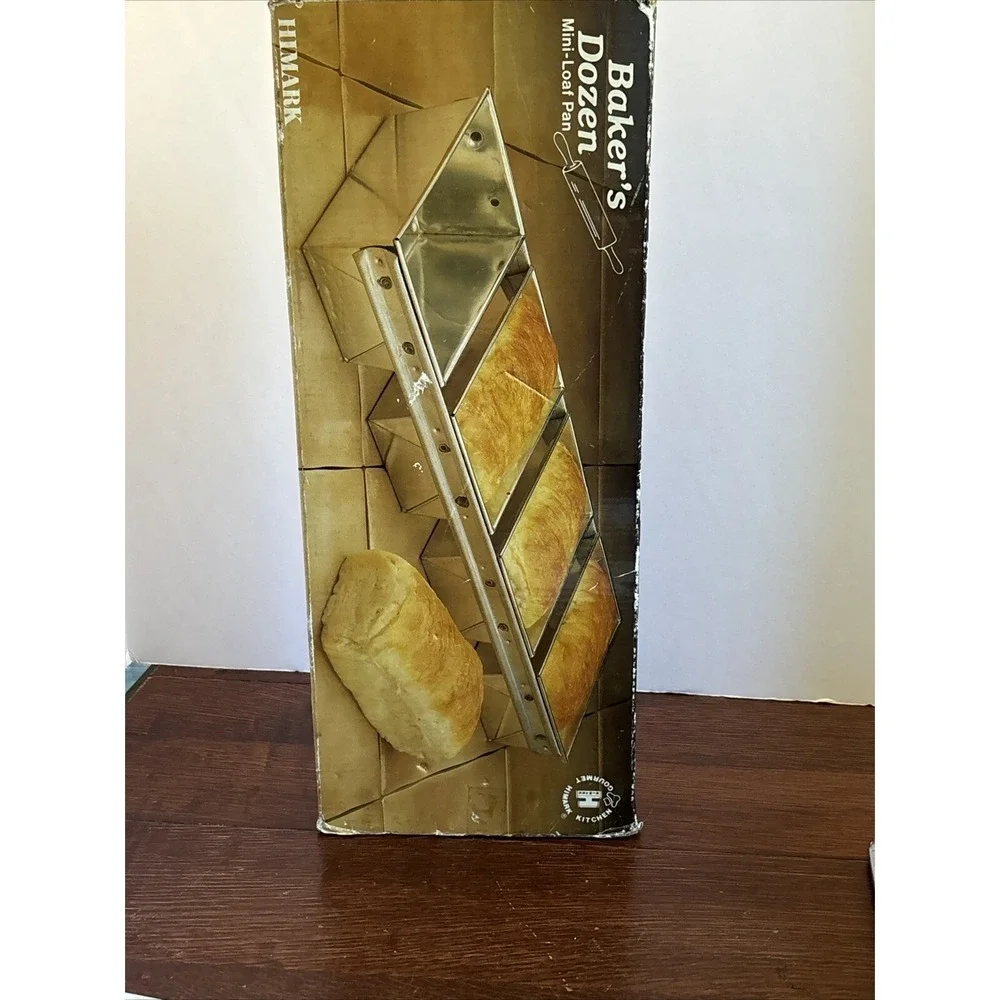 Himark Bakeware Mini-Loaf Pan Item No 15-4657 Vintage 1985‎ Tinned Steel
